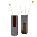 Reversible Glass Vase - Large - Smoke/Amber