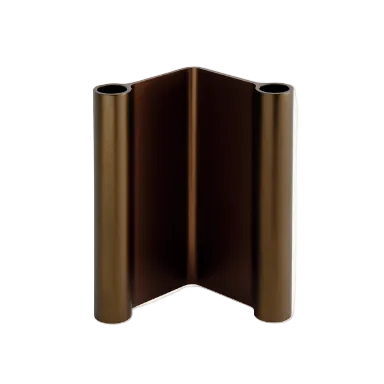 Pair Candleholder, 7" Brown
