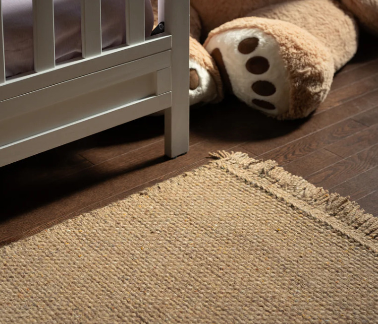 Basket Area Rug, Shell 2'6" x 4'6"