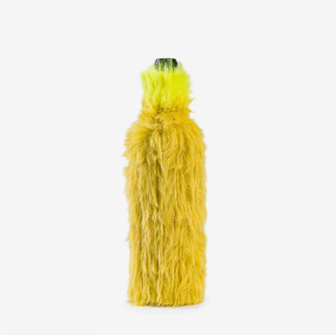 Faux Fur Bottle Sleeve | Golden Olive