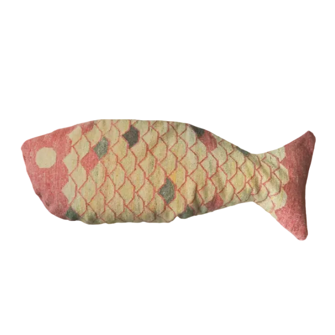 Lucky Fish Pillow, Gold