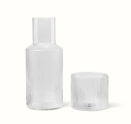 Ripple Carafe Set, Clear, Small