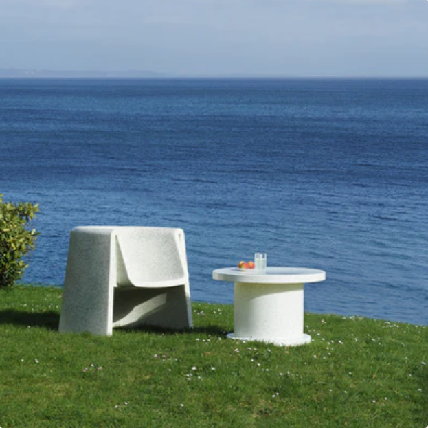 Bit Coffee Table, White/White