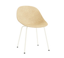 Mat Chair, Hemp, Cream Metal Legs
