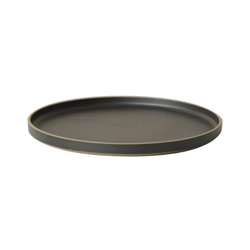 Hasami Porcelain Plate, 11.75" Black