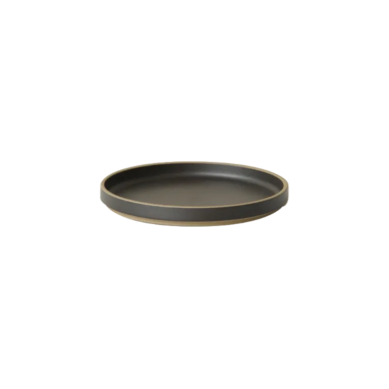 Hasami Porcelain Plate, 7.3" Black