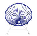 Condesa Chair, Deep Blue Cord/ White Frame