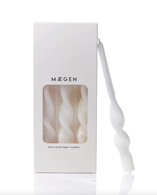 Twist Taper Candles, 3 Pack Asst