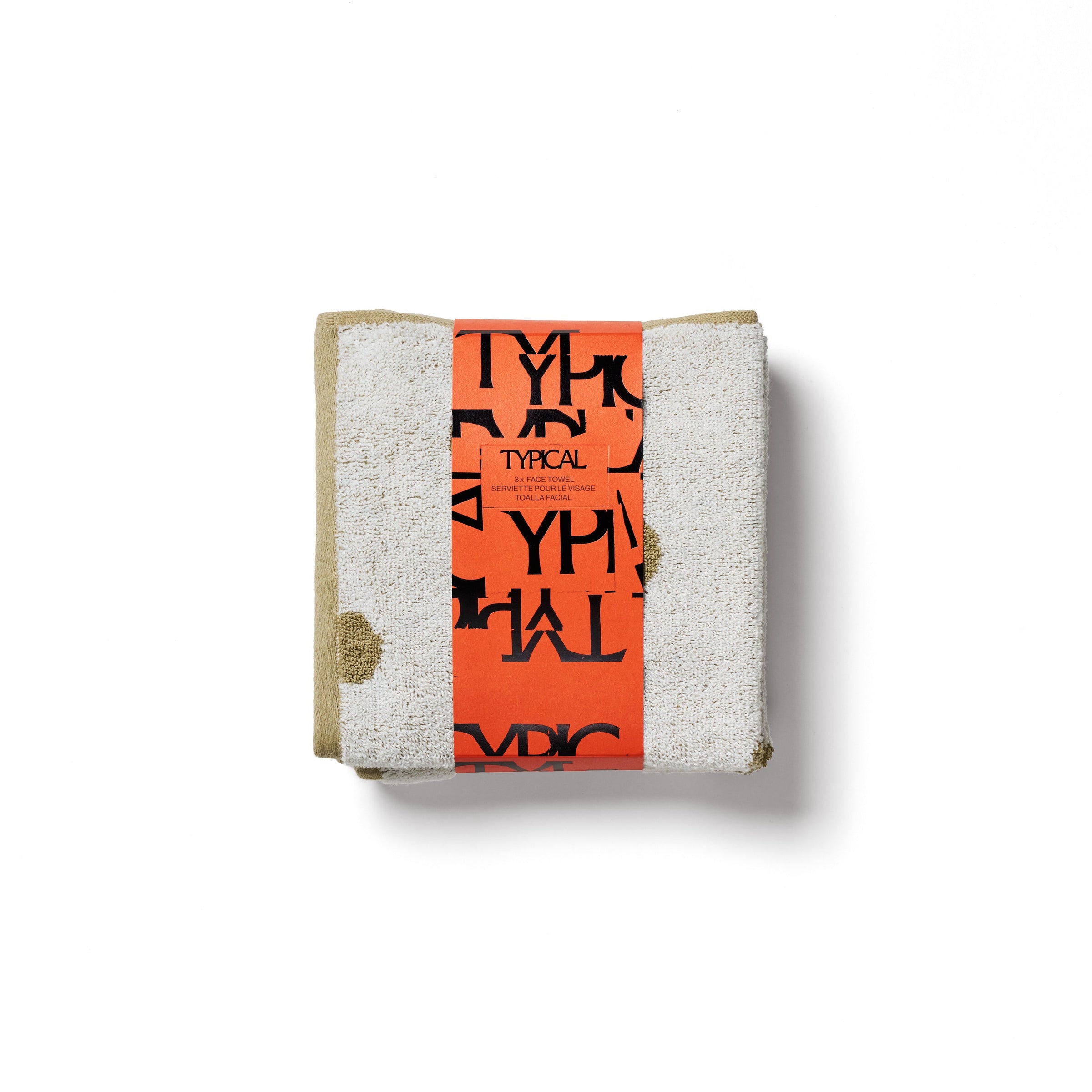 Typical Face Towel, Asst Pack/3