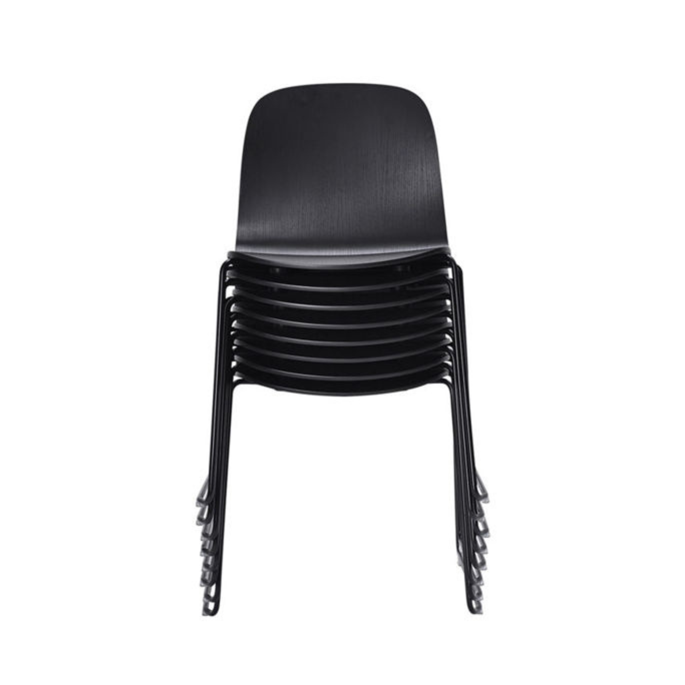 Visu Chair, Sled Base, Black/Black