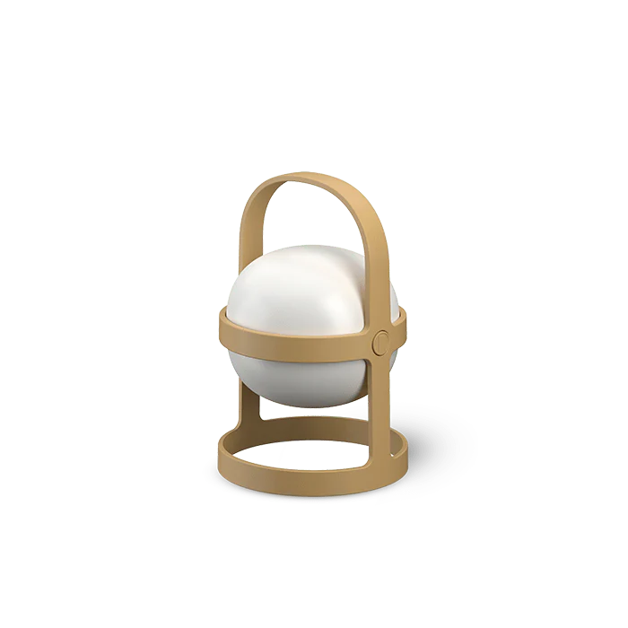 Soft Spot Solar Circular Lamp, H 7.3" Wheat