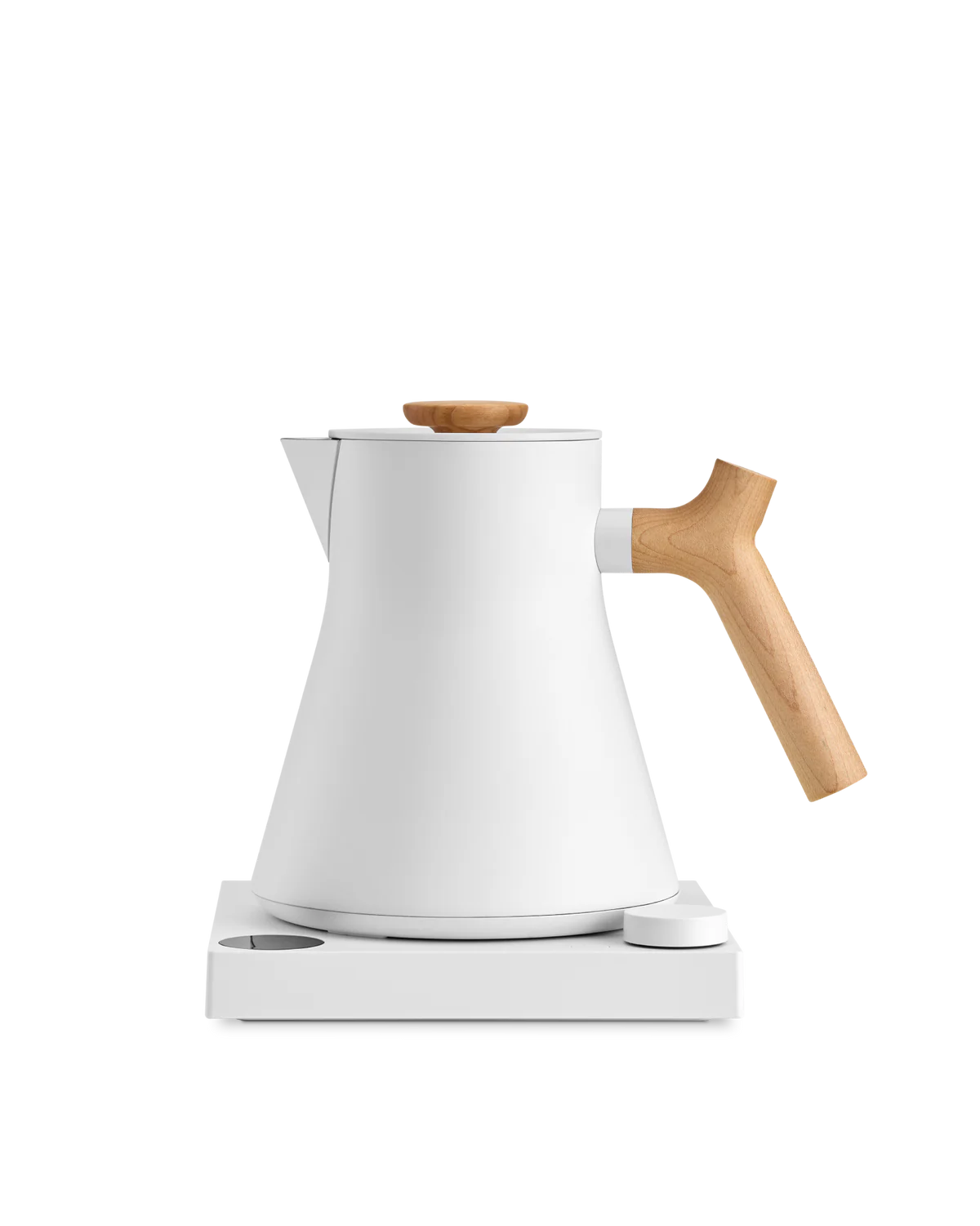 FELLOW Corvo EKG Pro Electric Kettle, Matte White and Maple