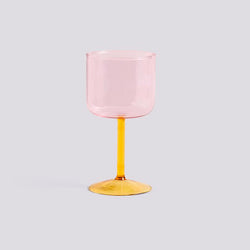 tint wine glasses, pink/yellow