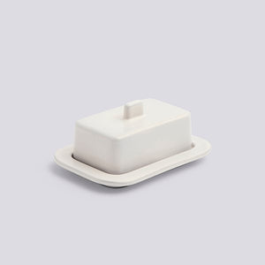 barro butter dish, off white