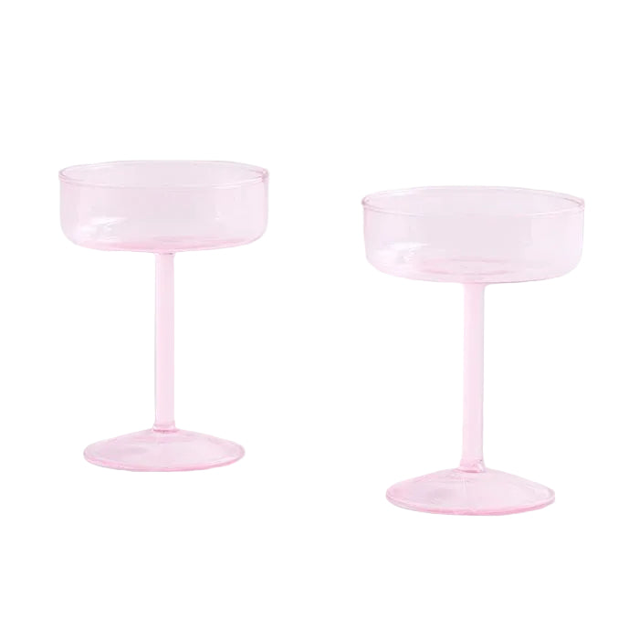 tint coupe glasses, pink