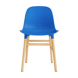 Form Chair, Bright Blue/Oak Legs