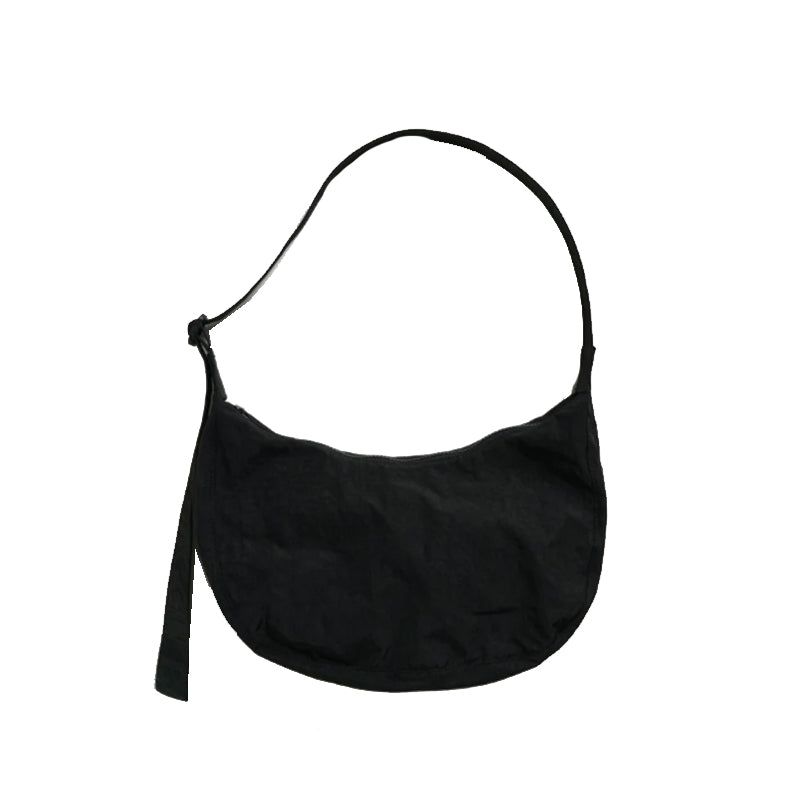 ★ ★ Women's Black CKJ Off Duty Medium Crescent Baggu | Medium Nylon Crescent Bag, Black | Vancouver Special