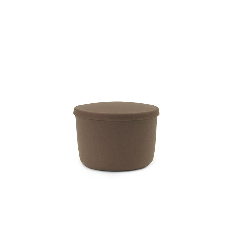 Hide Storage Pouf Small, Brown