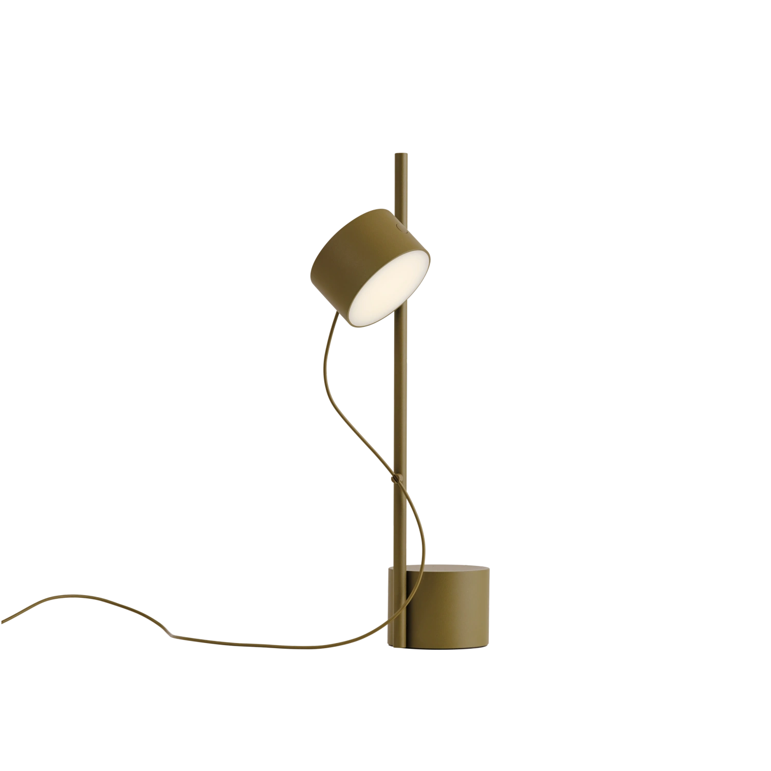 Post Table Lamp, Brown Green