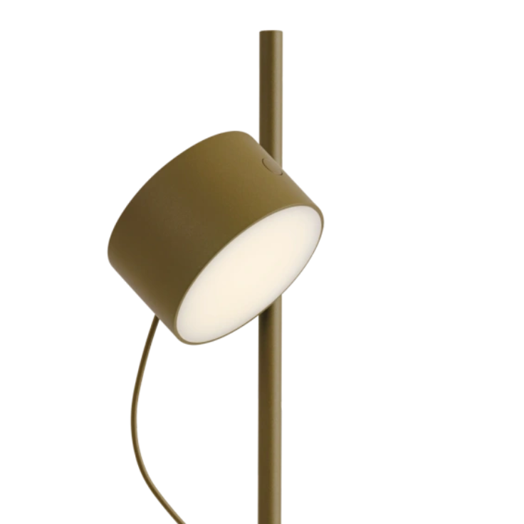 Post Table Lamp, Brown Green