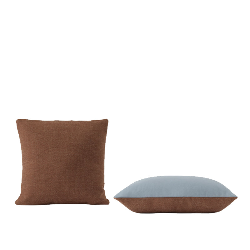 Mingle Cushion, Copper Brown/Light Blue 17.7 X 17.7"