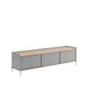 Enfold Sideboard Low Long, Oiled Oak/Grey, 73" x 17.7" x 18.9"
