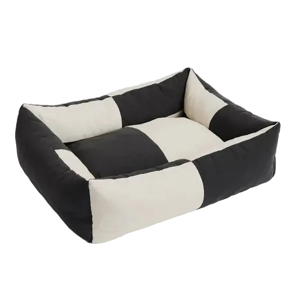 Dogs Bed, Large Black/White