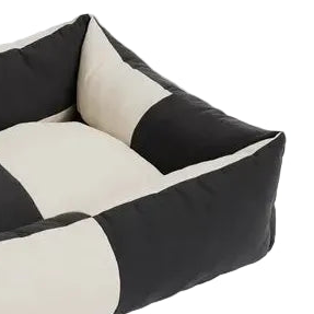 Dogs Bed, Large Black/White