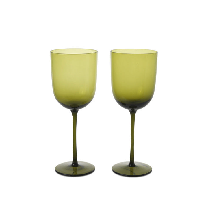 Host Red Wine Glasses - Set of 2 - Moss Green