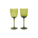 Host White Wine Glasses - Set of 2 - Moss Green