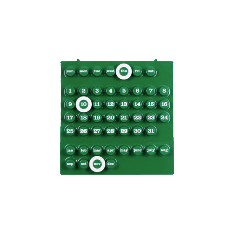 Ring a Date Calendar, Green