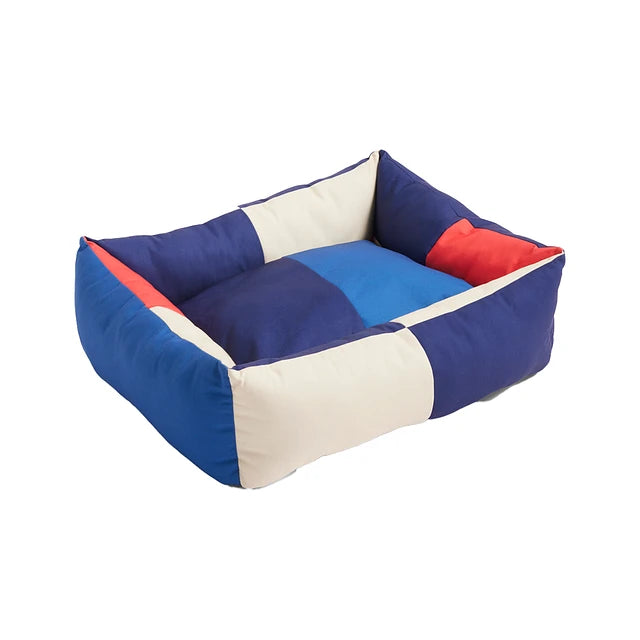 Dogs Bed, Medium Red/Blue