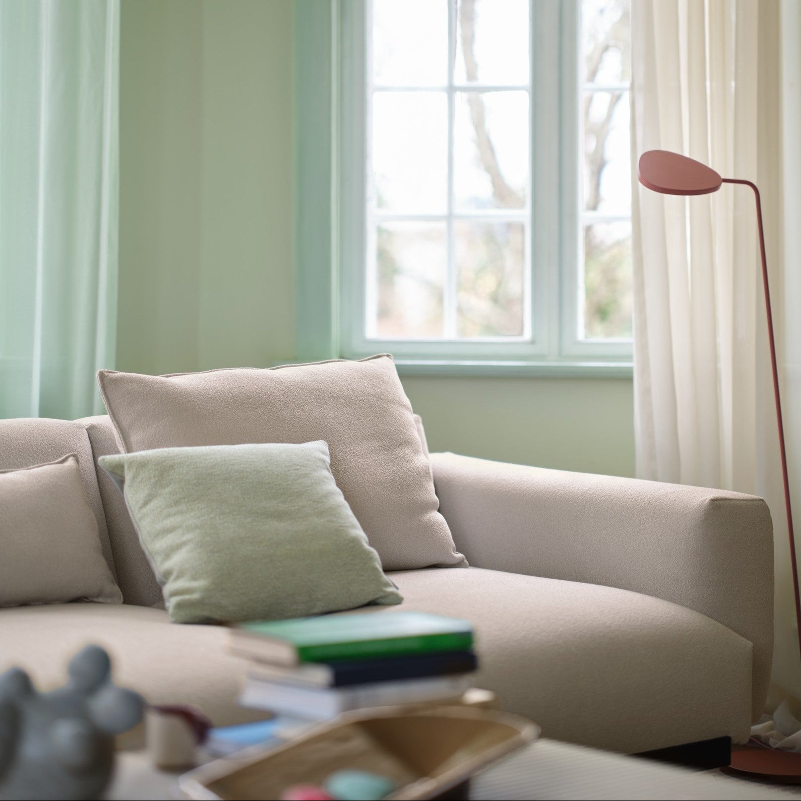 Mingle Cushion, Light Green 17.7 X 17.7"