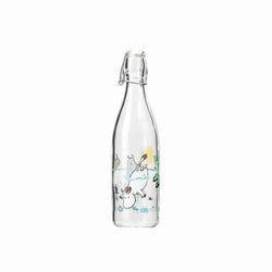 Moomin glass bottle, fun in the water
