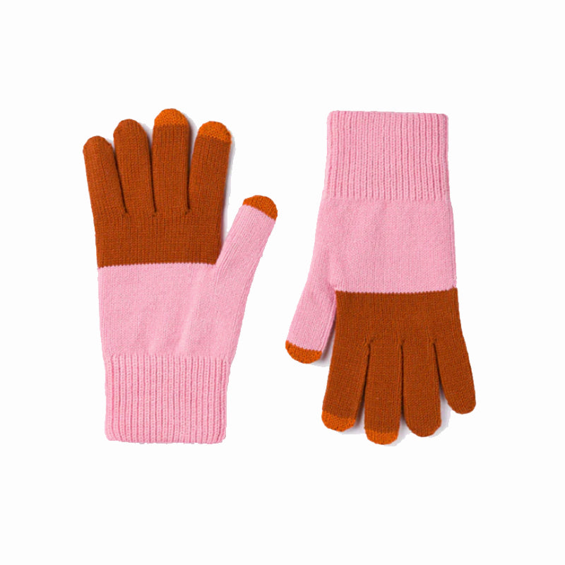 Sport Cuff Touchscreen Gloves, Pink