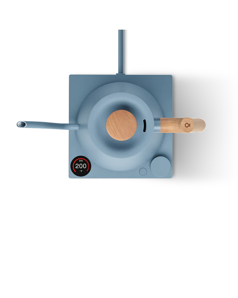 Stagg EKG Pro Electric Kettle, Hazy Blue and Maple