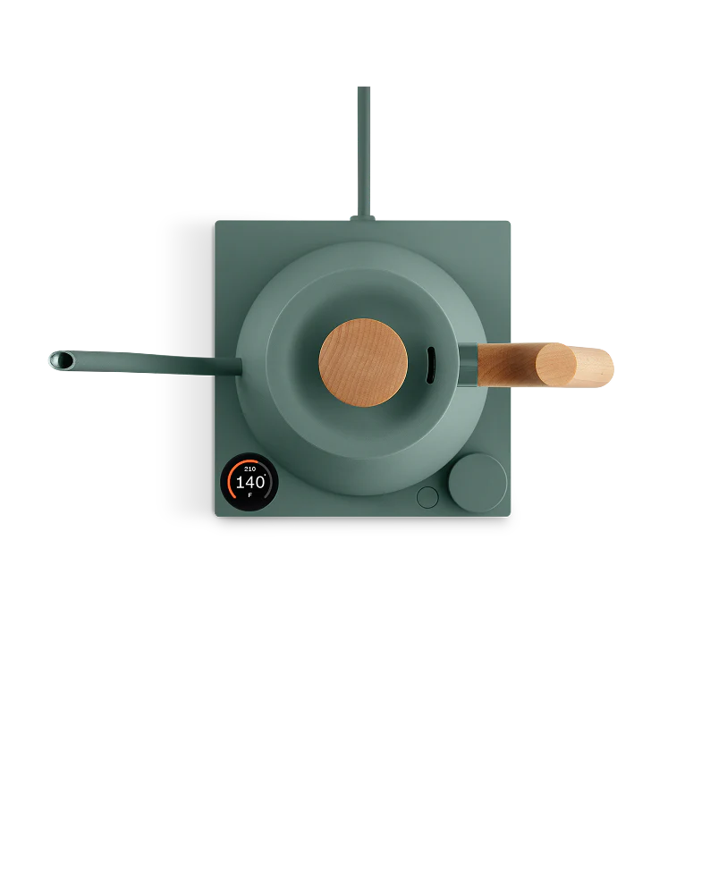 FELLOW Stagg EKG Pro Electric Kettle, Smoke Green and Maple