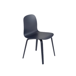 Visu Chair Wood Base, Midnight Blue/Midnight Blue