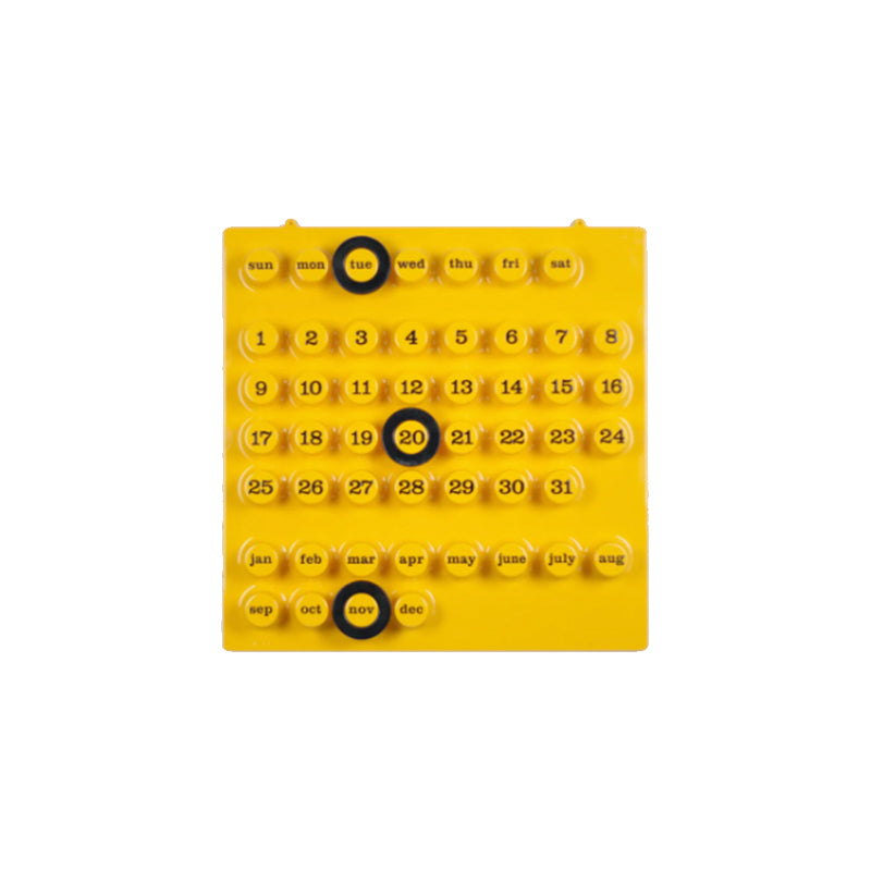 Ring a Date Calendar, Yellow