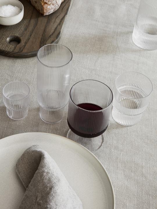 Ripple Glasses, Small, Clear, Set of 4