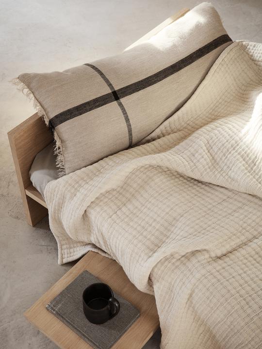 Calm Cushion Long, 40 x 90 cm, Camel/Black
