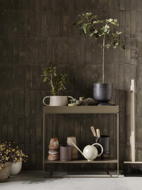 Plant Box, Rectangle, Two Tier, Olive