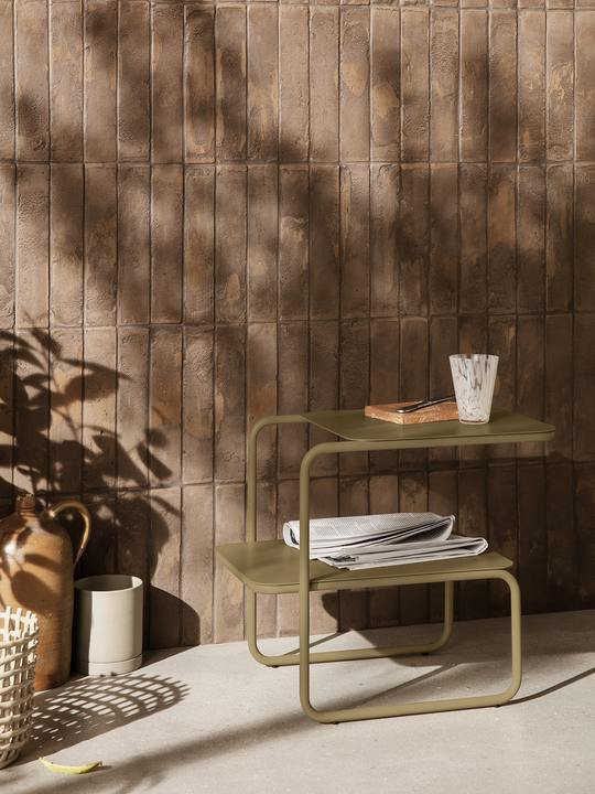 Level Outdoor Side Table, Olive