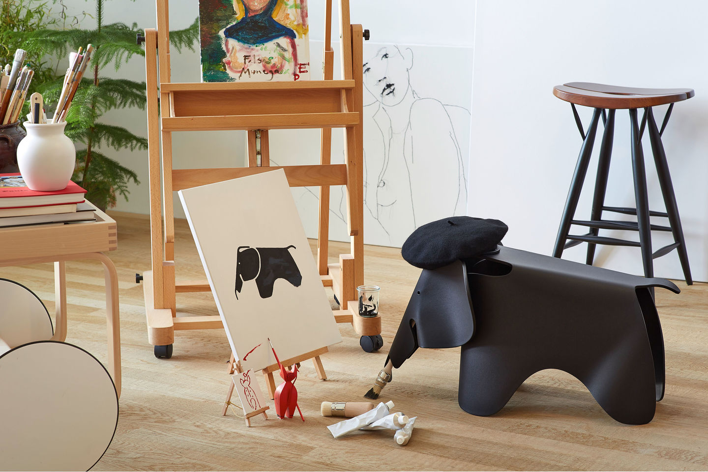 Eames Elephant, Small, White