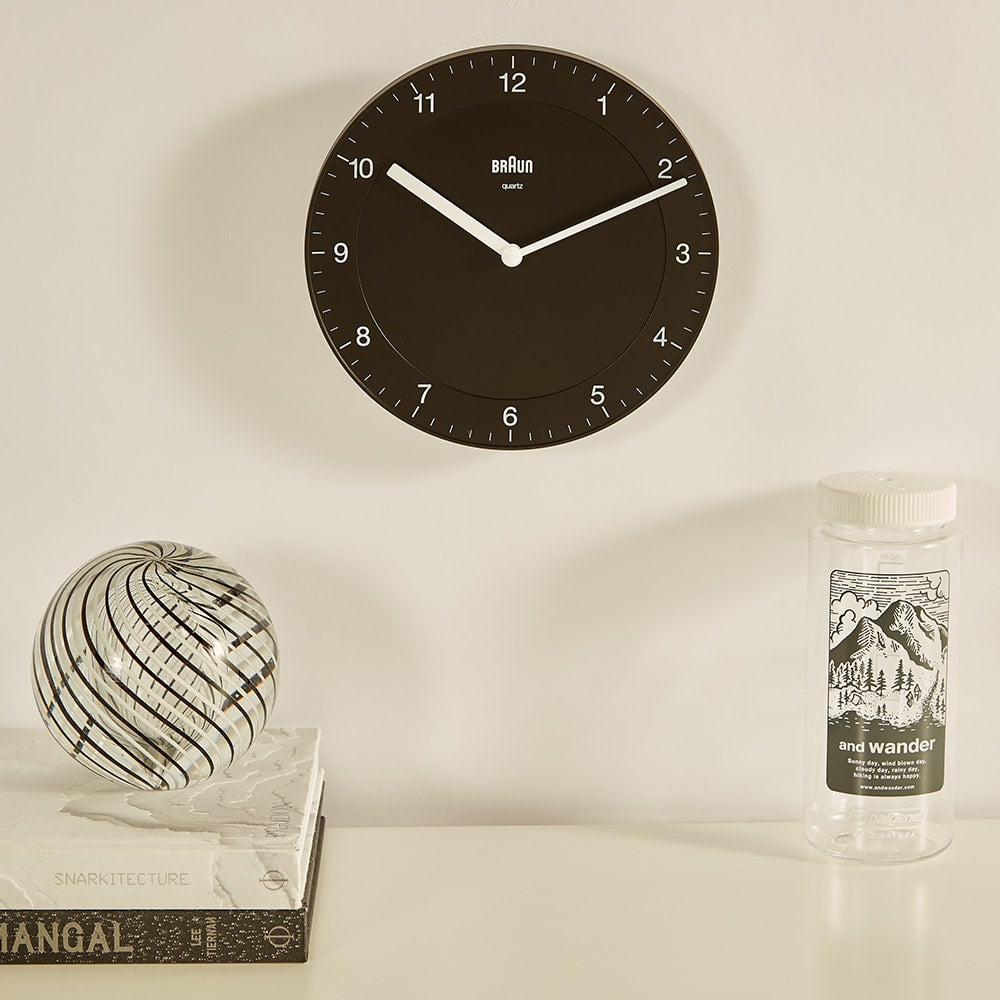 Braun Wall Clock, Small Black