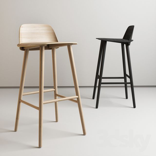 Nerd Stool, Black 65 cm