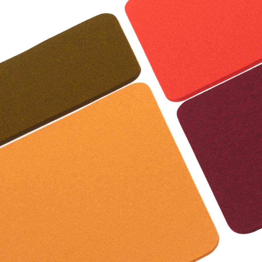 Felt coaster 14x14cm, aqua blue