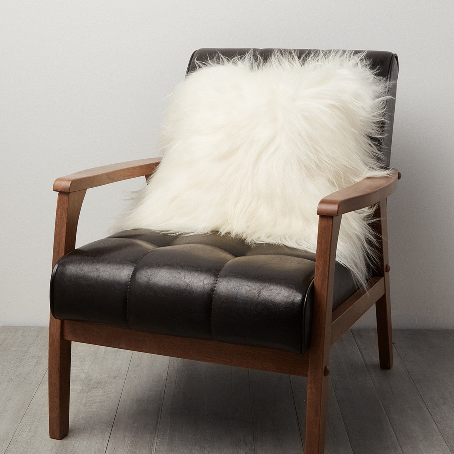 White Icelandic Sheepskin Pillow
