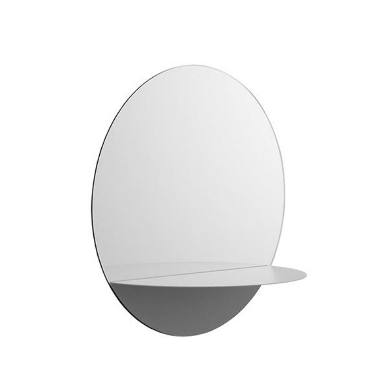 Horizon Mirror, Round White D: 14.3 x 34 cm