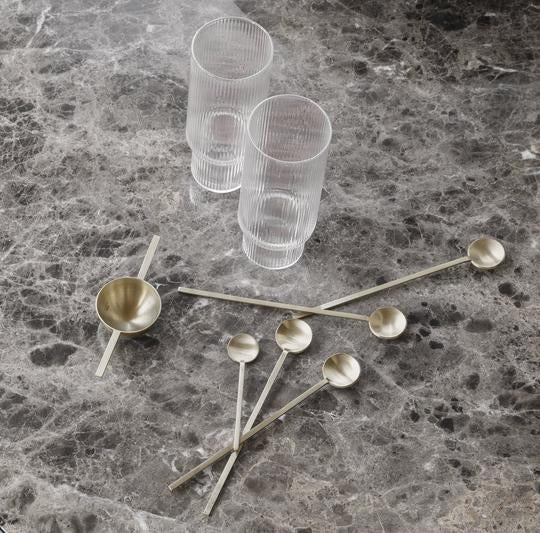 Ripple Glasses, Long, Clear, Set of 4